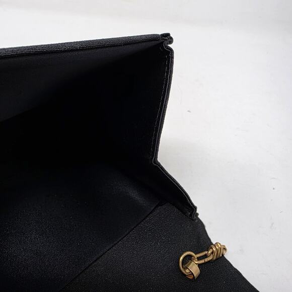 Vintage 70s Gucci Blondie GG Canvas Purse Clutch Brass Chain Made in Italy Black - Picture 5 of 14